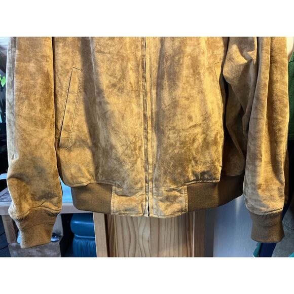 Landing Leather Men’s XXL Brown Suede LS Full Zip Leather Jacket - Picture 5 of 13